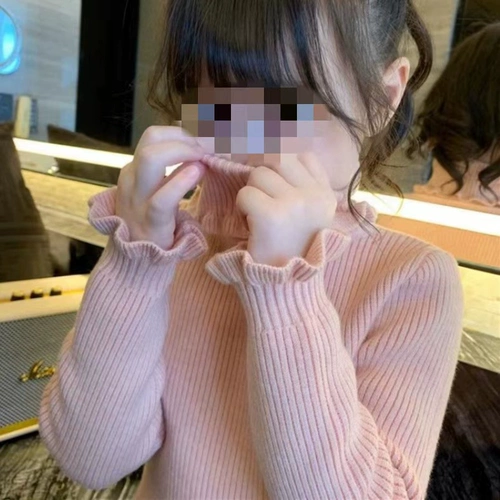 Детский флисовый демисезонный бархатный цветной приятный телу свитер, высокий воротник, в западном стиле