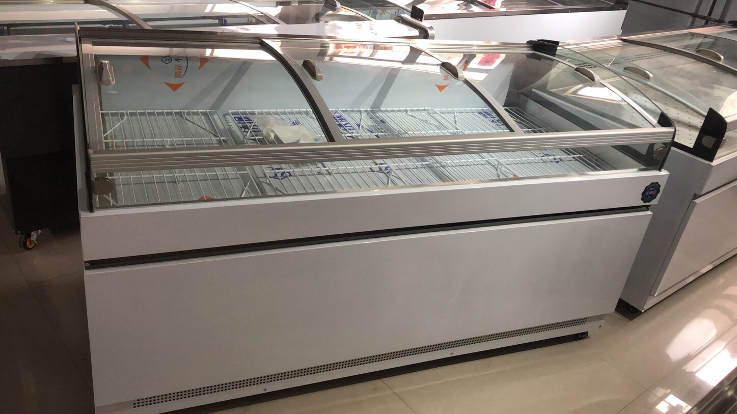 1.3m double temperature duck neck cabinet, cold vegetable deli cabinet, commercial brine cabinet, fruit preservation cabinet, refrigerated display cabinet