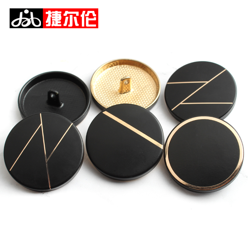 Metal button Oval Black Big Coat Sweater Jacket Sweater Suit Buttons FASHION 100 HITCHHIKING FOR MEN AND WOMEN CLOTHES