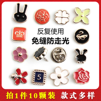 Seam-free buckle button button shirt shirt female invisible anti-light collar brooch nail buckle bag color decorative button