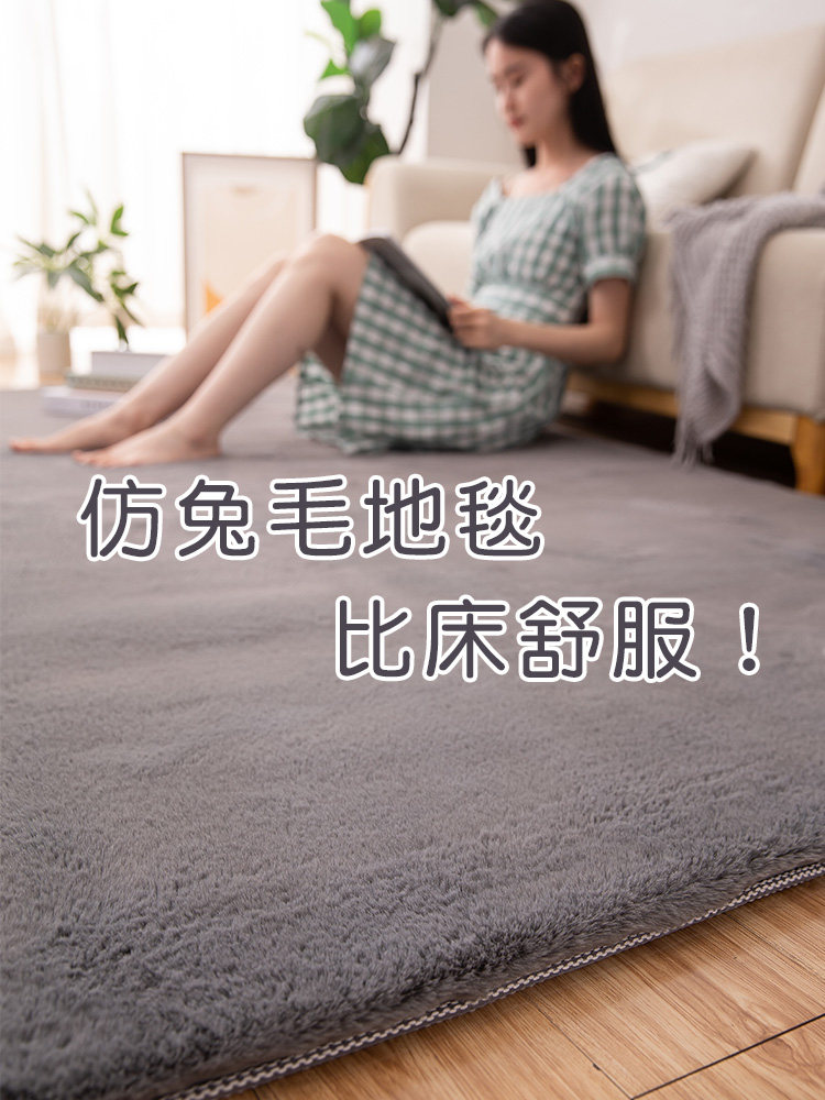 Imitation rabbit hair carpet Bedroom Full bed side carpet Girl bed under the floor mat Bay window carpet Large area carpet Living room