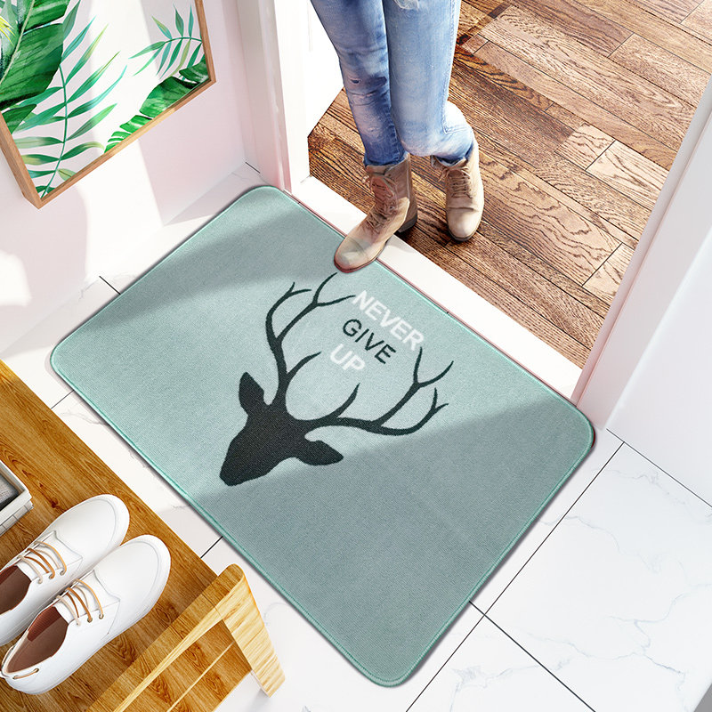 New Chinese style floor mat Red wedding room decoration festive door mat Enter the door happy word absorbent non-slip floor mat