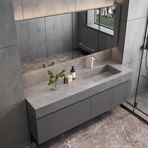 Bathroom cabinet combination rock plate one-body basin modern simple toilet wash table hand wash basin designer custom