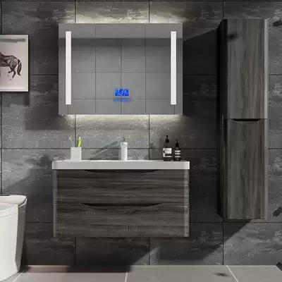 Smart Nordic bathroom cabinet combination Modern simple washbasin washbasin Powder room washstand Environmental protection bath cabinet