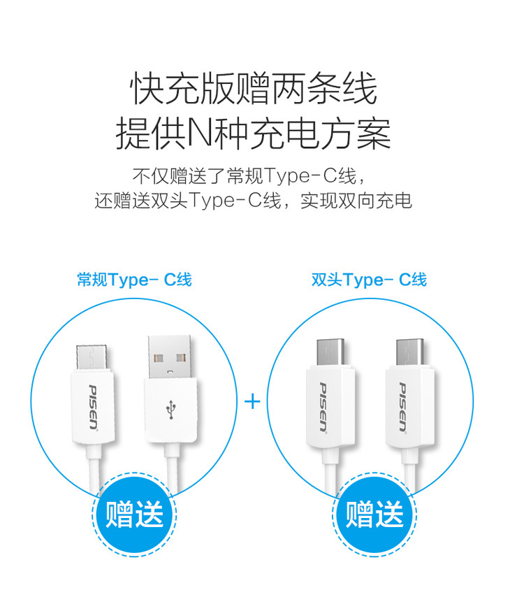 Pinsheng PD sạc nhanh kho báu 10000 mAh 18W hai chiều loại polymer siêu mỏng cung cấp năng lượng di động 12 v - Ngân hàng điện thoại di động sạc dự phòng không dây iphone