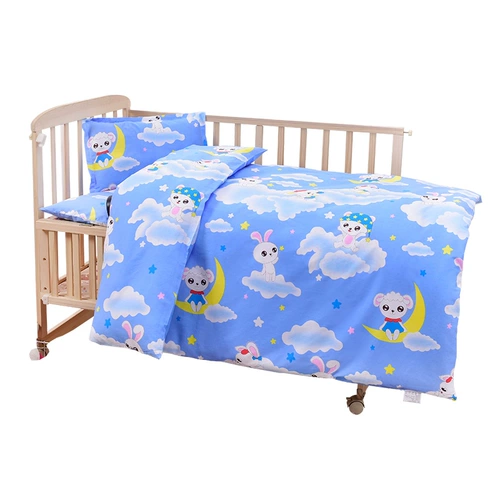 Хлопковое одеяло для детского сада, детский комплект для сна, пододеяльник, 3 предмета