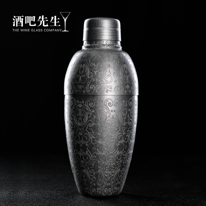 Bar Gentleman's Day Style Stainless Steel Intoxicator Rocking Wine Jug Etched Frosted Snow Clay Pot Chic Wine Jug Engraving Winemaker-Taobao