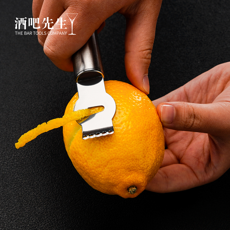 Barista Stainless Steel Lemon Grater Slicer Fruit Knife Groove Knife Lemon Citrus Fruit and Vegetable Scraper