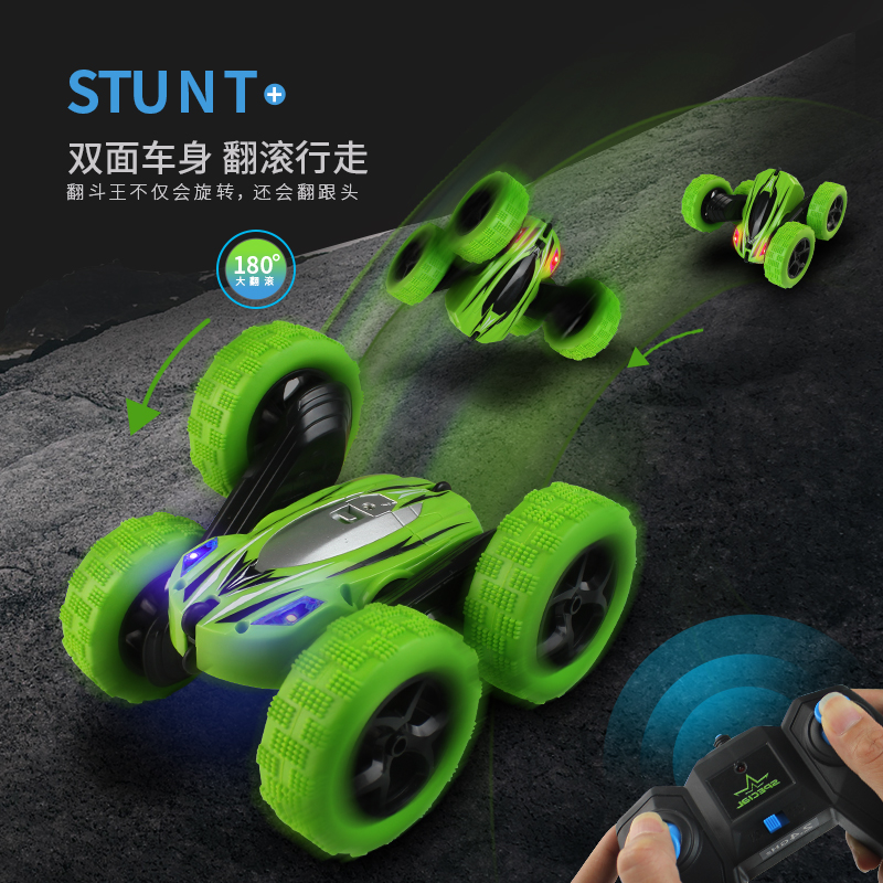 Double-sided tumbling stunt car dump truck remote control car off-road remote control car electric racing car children's toy car for boys