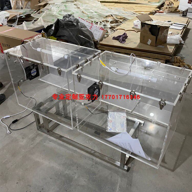 High transparent organic glass sealing case nitrogen body storage case acrylic tank tank sink experimental box customization