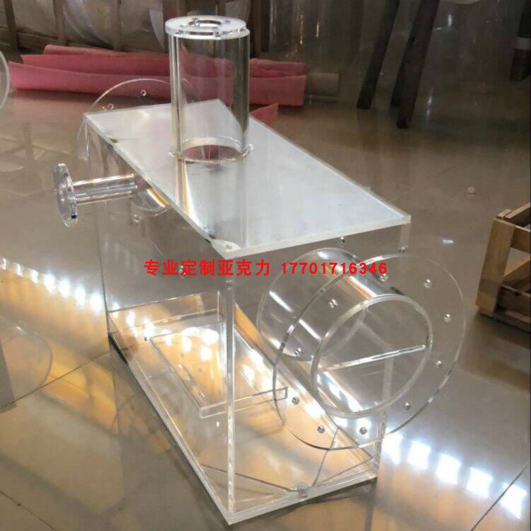 Transparent organic glass square sink plus acrylic water treatment tank plus flange