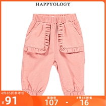 Happyology UK Baby Trousers Childrens Autumn Shorts Childrens pants Little girl Cotton Girls Medium pants