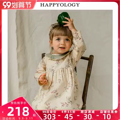 Happyology British girls dress spring and autumn princess dress one dress