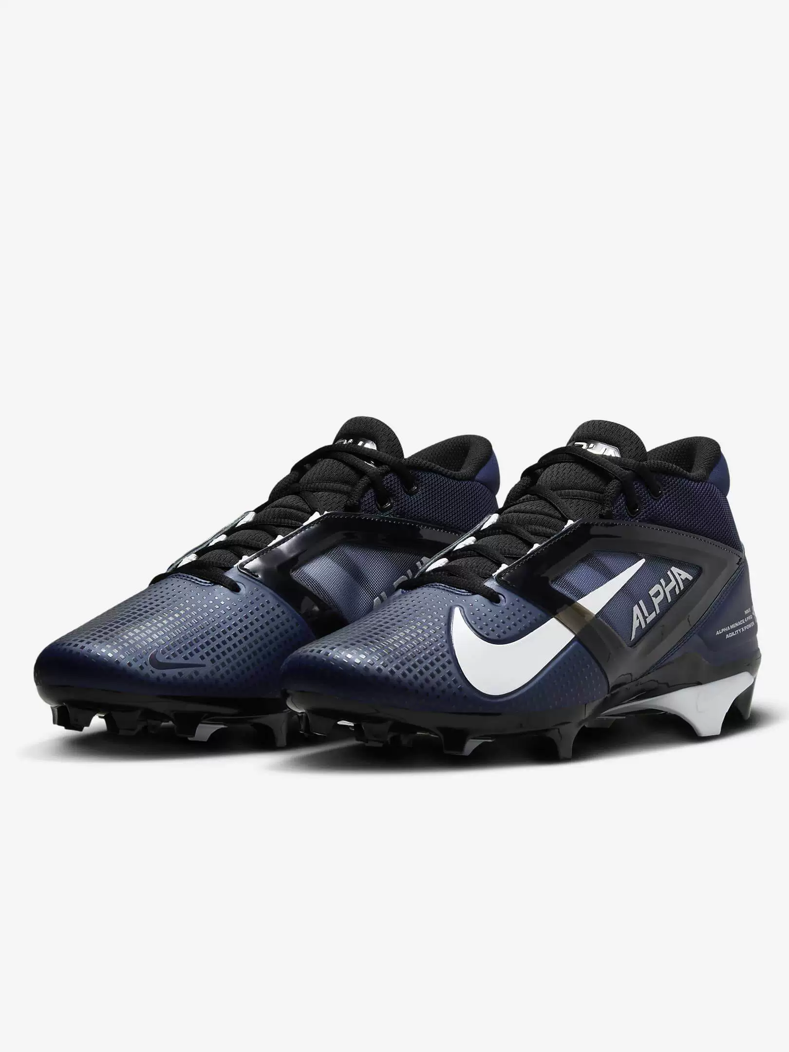 Nike Американские регбийные кроссовки True Grass Banner Flying Sports Sports Взрослые Блок ALPHA Menace Pro 4