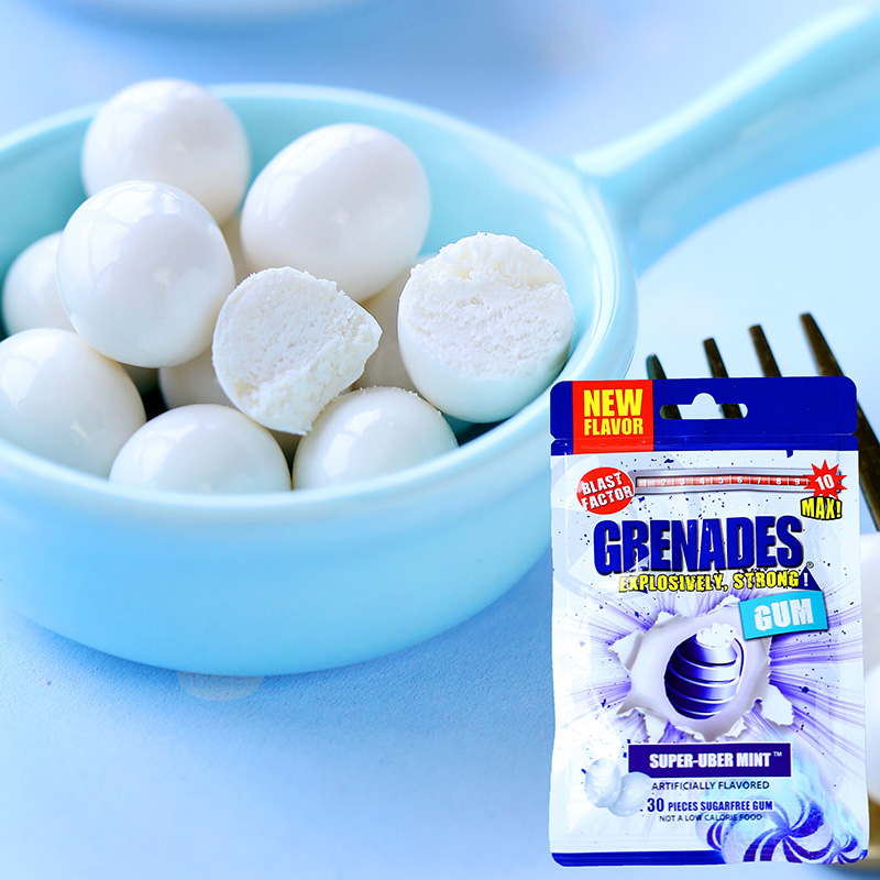 Song Thunder Grimes Granades Super Mint Taste Gum Exploding Chewing Gum Deco strong cool Sugar Death to Hell