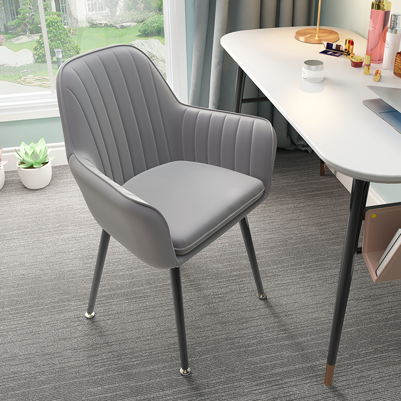 Light extravagant chair Home bedroom desk ins Makeup Stool Backrest Brief modern net Red Dresden Nordic Dining Chair