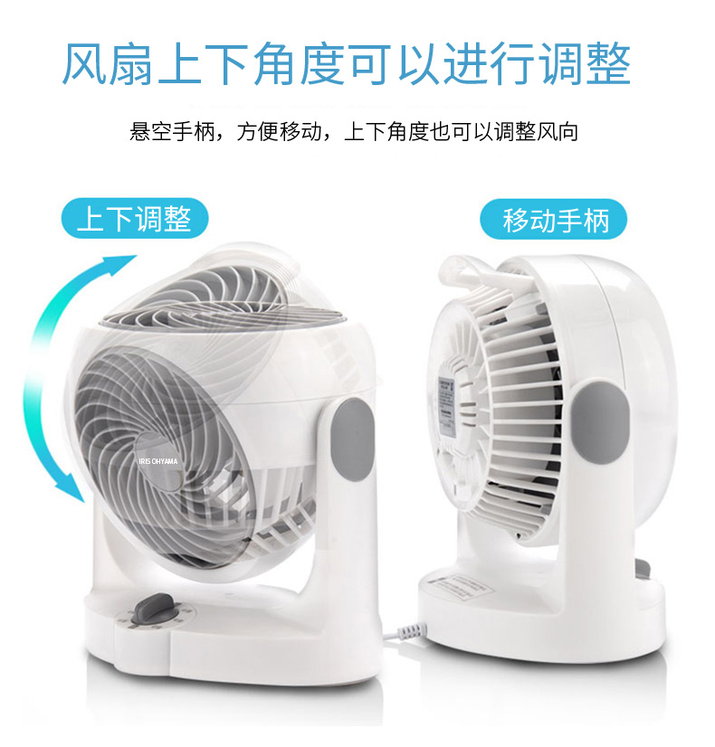 Quạt IRIS Alice Air Chu kỳ Quạt nhỏ Hộ gia đình tiết kiệm năng lượng Im lặng Quạt đối lưu PCF-HD15NCW - Quạt điện quạt trần 5 cánh