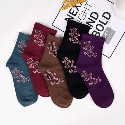 【质量超好】纯棉线加厚中筒袜5双