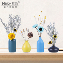 Living room TV cabinet Dry flower decoration Ceramic small vase decoration Living room flower arrangement Dining table Nordic creative home