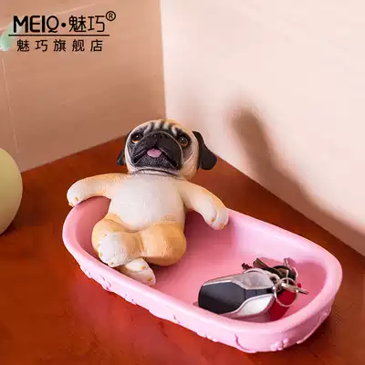 Creative entrance key storage decoration Entrance shoe cabinet Living room coffee table desktop fruit plate remote control sundries storage box