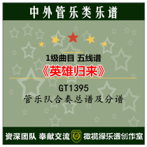 GT1395 Return of the Hero symphony orchestral ensemble Genealogy Score mp3 1 level Tube Orchestra Junior