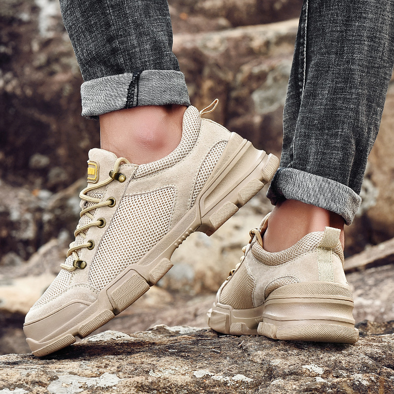 Climbing Shoes Men Outdoor Men's Shoes Summer Sneakers Light Breathable Tourist Shoes Hiking Shoes Net Face Breathable Sloppy Shoes