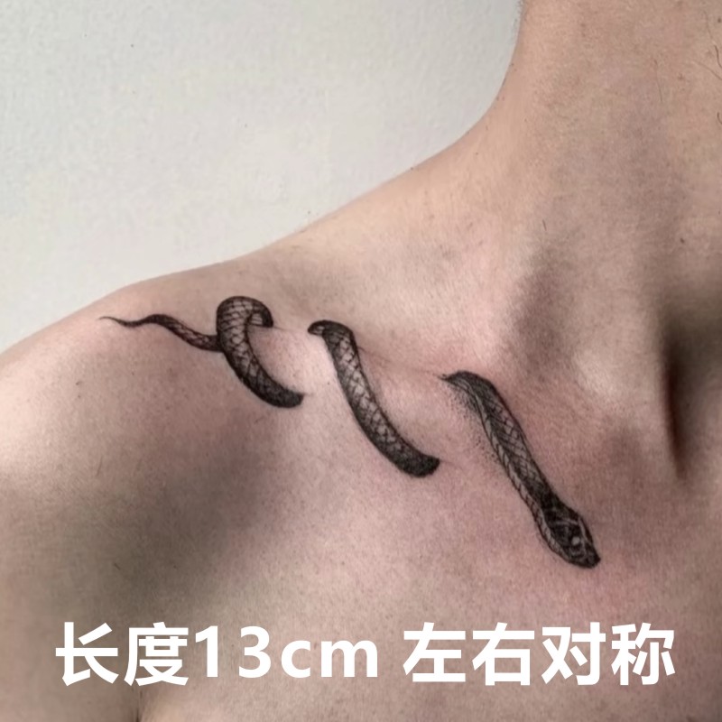 Tattoo Sticker Collarbone Sexy Snake Art Personality Insinin Wind Waterproof Expats Slim Meritocratic simulation Spurs lasting not to lose color