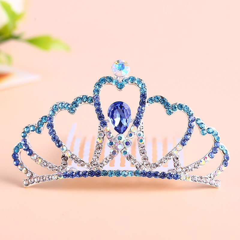 Children Crown Princess Head Accessories Wedding Banquet Bride Hair Accessories Stage Performance Children Ornament Supply Customizable