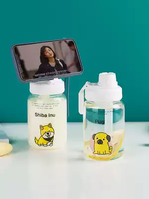 Female portable cute high temperature resistant anti-hot hand single-layer water Cup Korean version of large-capacity transparent cup