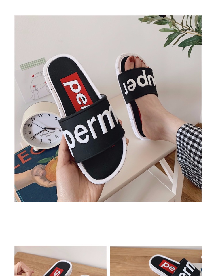Mùa hè 2019 nhà mới trong nhà phòng tắm trong nhà chống trượt dép thời trang phẳng dép nữ đi biển bên bờ biển kỳ nghỉ - Trang chủ dép đi trong nhà tắm