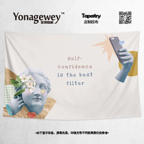 Little Red Book Douyin B Station Net Red Grass Confidence Love Beauty Poster Live Surrounding Decorative Painting Background Wall Cloth