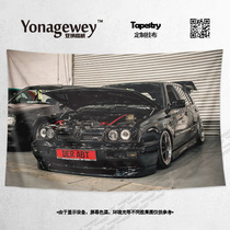 Volkswagen Golf 3 4 5 6 generations of feelings small steel cannon car Photo surrounding decoration background cloth poster hanging cloth