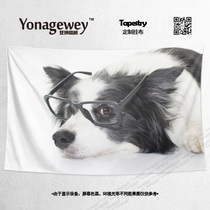 Border collie dog border pastoral surrounding theme bedroom apartment decoration poster background cloth hanging wall cloth tapestry