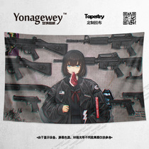 Girl sought-after killer battle Ji little sister firearms surrounding bedroom dormitory decoration background wall cloth poster hanging cloth