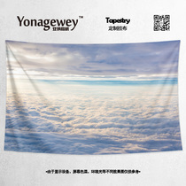 Caixia fire clouds colorful clouds creative girl wind dormitory bedroom decoration background wall cloth wall wall hanging poster tapestry