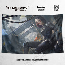 Battle Angel Alita Alita sci-fi movie peripheral illustration dormitory decoration background wall cloth poster hanging cloth