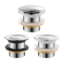 All-copper bathtub drain accessories spring-core foot-operated tub shower room bathing barrel drain valve accessories