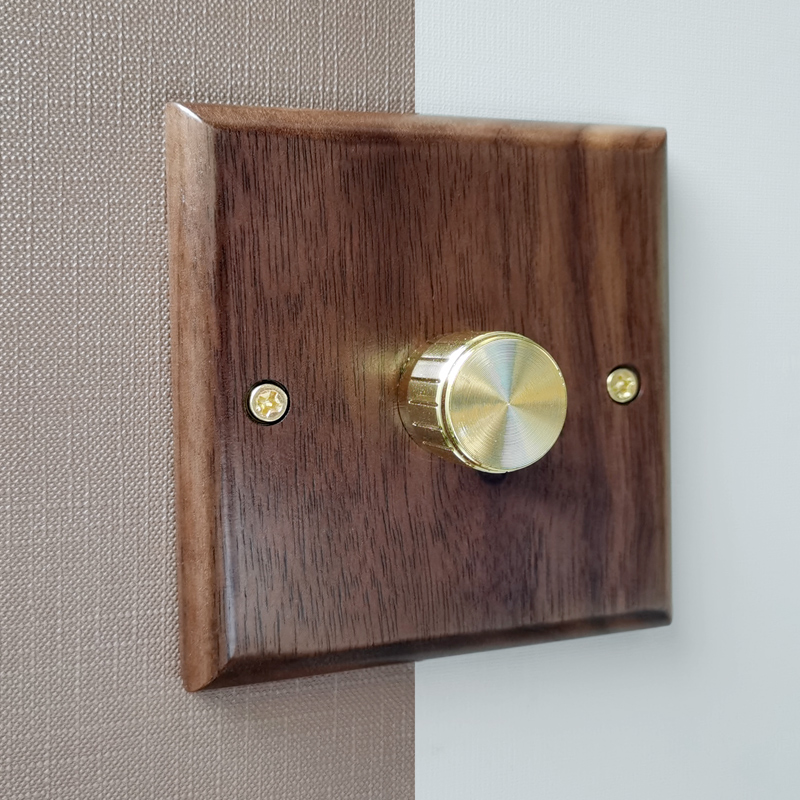 Type 86 concealed solid wood panel led dimmer switch knob light brightness regulator thyristor stepless dimming