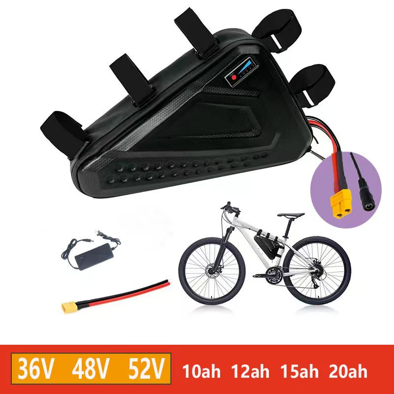 Electric Bike and E-Bike Riding Bag, Waterproof Front Frame Bag for Electric Bikes, Mountain Bike Front Frame Bag