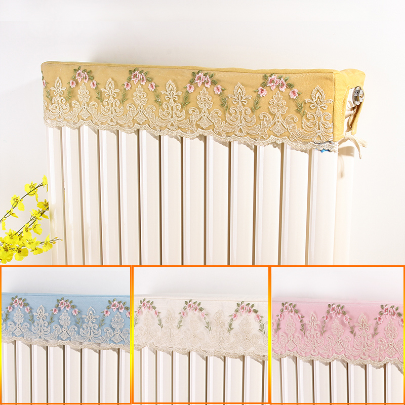 New heating cover set European style lace embroidery Heating sheet cover Decorative Cloth dust cover Anti-smoked black cover Custom