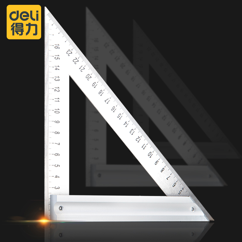 Powerful triangle ruler stainless steel angle ruler multi-function measuring angle ruler triangle ruler high woodworking right angle ruler precision ruler
