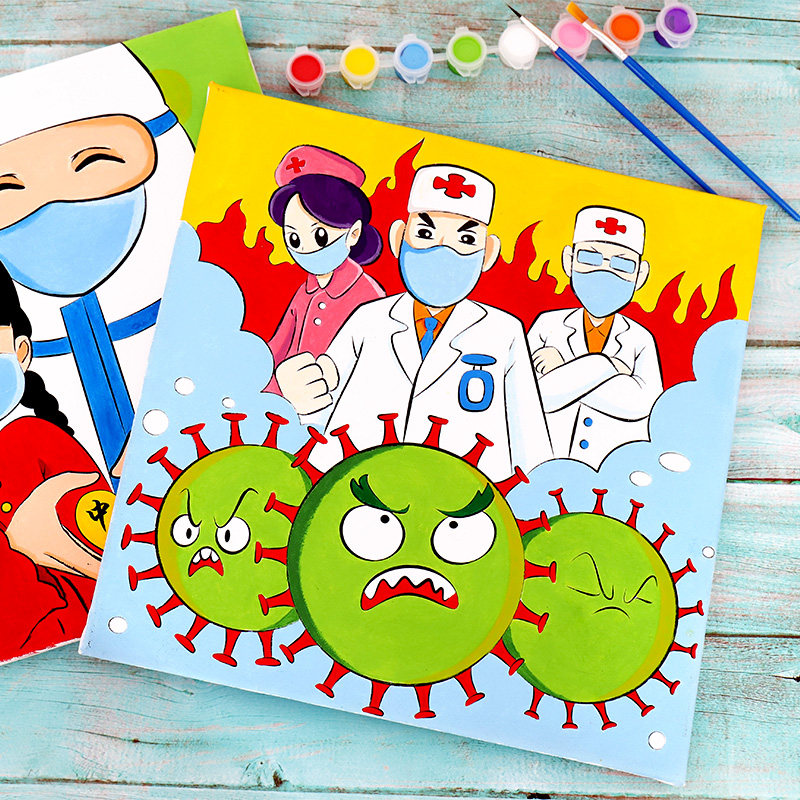 Sketching Benny Kindergarten painting Benny children's handmade diy graffiti painting album Painted Pink water Painting Water