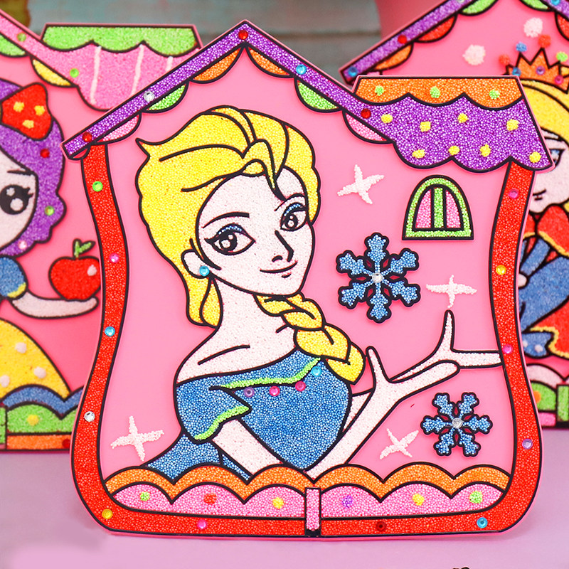 Sand Painting Snowflake Clay Pearl Clay Child Painting Toddler Hand DIY Making Toy Color Clay Clay Painting Magic Complete