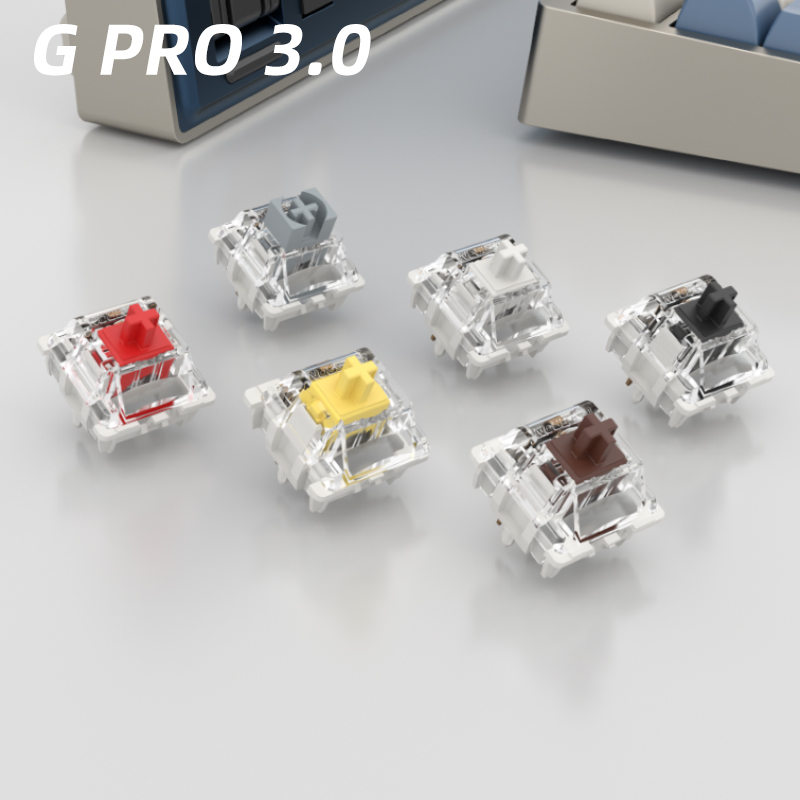 Jiadalong Gpro3.0 Axis Mechanical Keyboard Switch Factory Polished Light-Guiding Upper Cover Three-Layer Pins