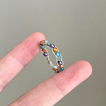 Vintage pearl s seven tones ring
