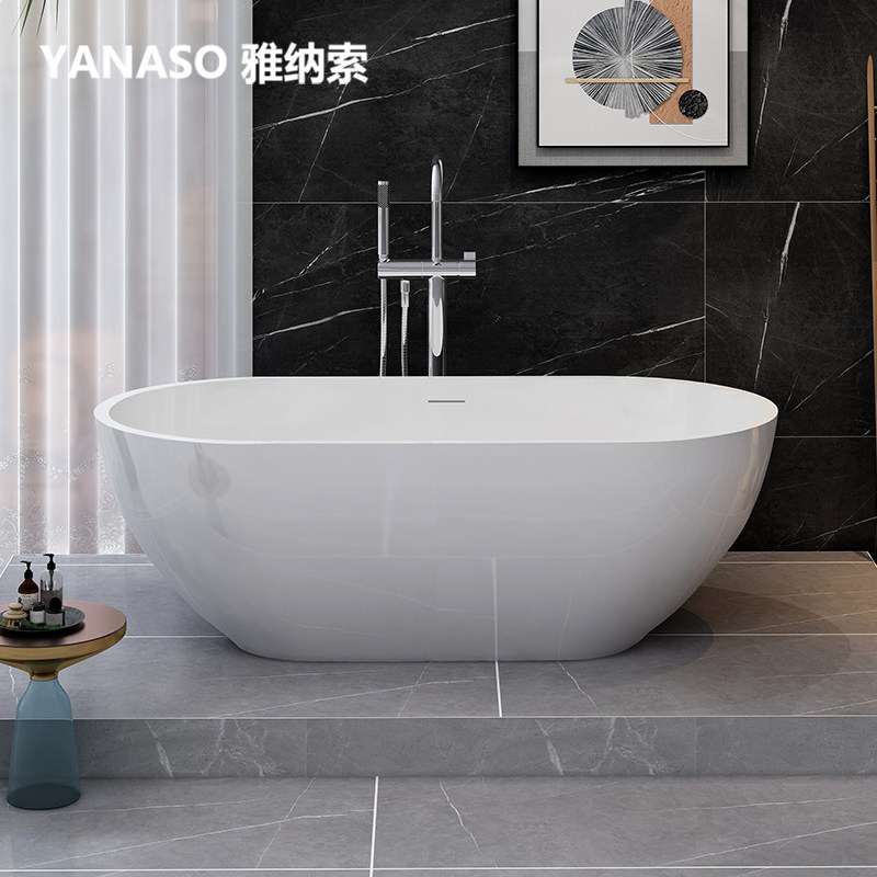 Janasso artificial stone bathtub independent one-piece home bathtub Double Beauty Stone Bathtub Hotel Min Juku Tub