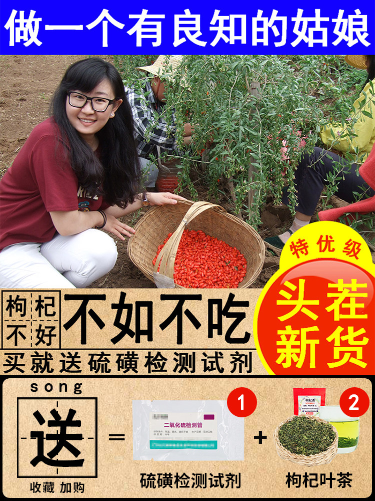 Xia Li Qi Xiang Ningxia wolfberry premium 500g large grain leave-in bubble authentic natural Zhongning red Gou Shu tea male kidney black