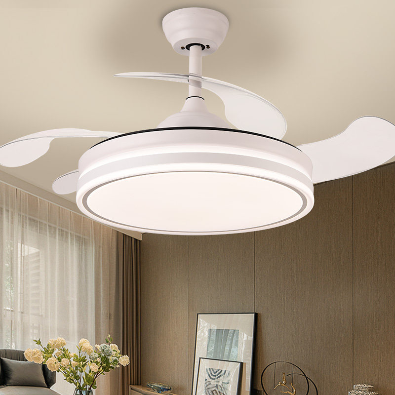 Sky Cat Elf Fan Light Invisible Living Room Ceiling Fan Light Dining Room Large Wind Bedroom Charged Fan Chandelier Home-Taobao