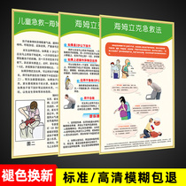 Childrens Heim Like First Aid Law Publicity Poster Wall Map Wall Applique custom infant rescue flow chart hanging painting