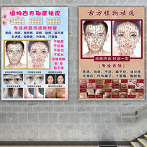 Men and women Facial Mole Tussle Facial Mole Tussle MOLE Mole Spot Cosmetic Yard Decoration Painting Advertisement Open Delivery Plastic Wall Stickup Poster